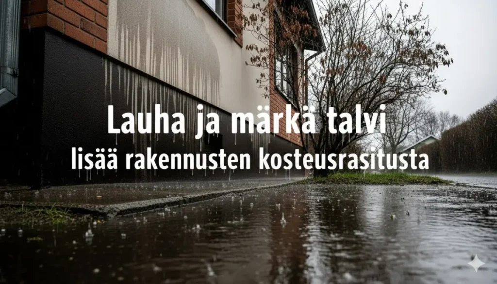Lauha ja märkä talvi lisää rakennusten kosteusrasitusta – vaikutukset sisäilmaan